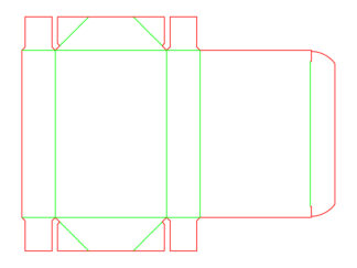 Four-corner box - box layout